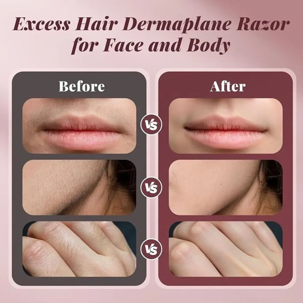 ermaplane Razor for Women Face Facial Hair Removal Pink